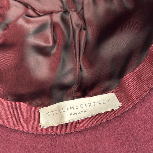 Stella McCartney Fedora Hat Burgundy 100% Wool Size 58 main image 5